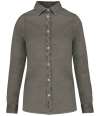 NS503 Native Spirit Ladies Washed Long Sleeve Shirt Washed Pale Khaki colour image